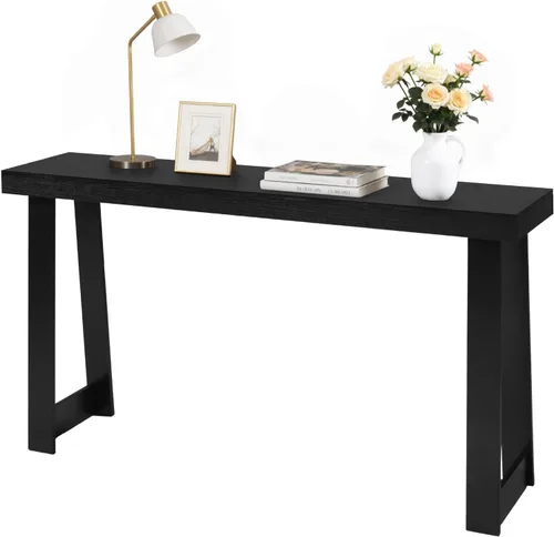 Miniatura 12 de VEVOR Mesa consola de 36 pulgadas, escritorio moderno detrás del sofá, escritorio de entrada rectangular de madera, soporte estrecho y largo