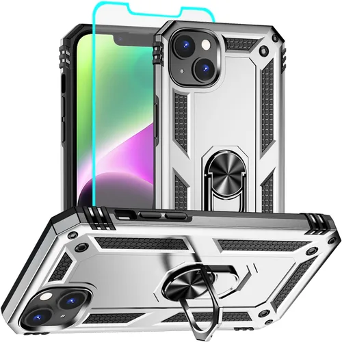 Miniatura 23 de Funda para iPhone 13, iPhone 13, [grado militar de 16 pies probada en caídas], anillo protector a prueba de golpes para iPhone 13, azul