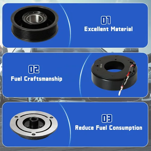 Miniatura 6 de Kessocco 1777 88410-04060 AC Compresor Embrague Kit Para Toyota Tacoma 12V 7PV A/C Clutch Kit For 2005-2016 Toyota Tacoma 2.7L 3.5L 4.0L Solve the