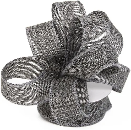 Burlap alámbrico cinta, 1 – 1/2 Pulgadas Por carrete 10-yard, 12 Colores Gris