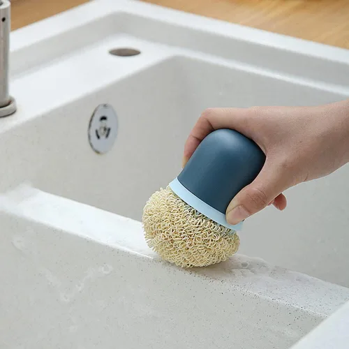 Miniatura 5 de 4 cepillos para platos de olla con mango redondo, repuesto para cacerola, fregadero, fregadero, cepillo de limpieza