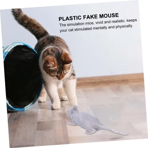 Miniatura 6 de 10pcs Halloween Prank Simulation Mouse Decorations Lightweight Portable Creepy Plastic Fake Mice for Indoor Outdoor Party Props