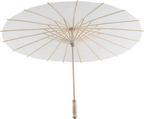 Wytino Paraguas de papel, paraguas de papel aceitado, color blanco, paraguas decorativo chino para cosplay y decoración de fiesta nupcial (23.6