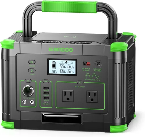 Miniatura 8 de Estación de energía portátil de 500 W (pico de 1000 W), 2 salidas de CA de 120 V y PD USB-C de 60 W, banco de energía portátil de 10 salidas