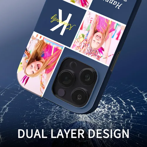 Miniatura 5 de Easycosy Fundas personalizadas para teléfono con imagen para 17, 16, 15, 14, 13, 12, 11 Pro/Max/Mini Air XR X Xs Max de doble capa de defensa