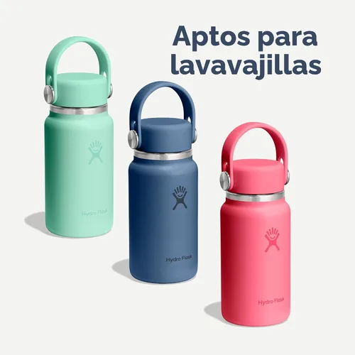 Miniatura 8 de Hydro Flask Micro Bottle - Mini frasco aislado a prueba de fugas para bolso o bolsillo en 6.7 onzas, verde agave