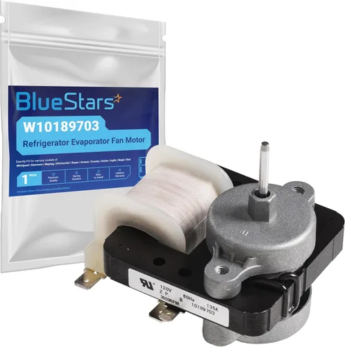 Motor de ventilador de evaporador de refrigerador W10189703 mejorado ultra duradero - Compatible con refrigeradores Whirlpool Maytag Kenmore -
