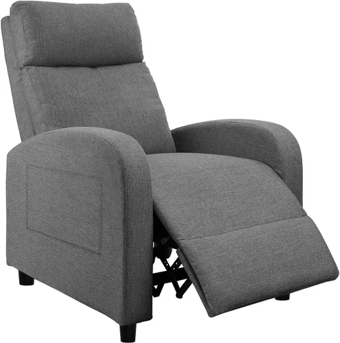JUMMICO Silla reclinable ajustable para cine en casa, sofá reclinable individual con cojín de asiento grueso y respaldo, moderno sillón reclinable
