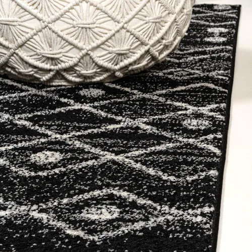 Miniatura 7 de JONATHAN Y Aksil - Alfombra marroquí Beni Souk negro/crema, 2 x 8 pies, bohemio, escandinavo, fácil limpieza para sala de estar, dormitorio, cocina