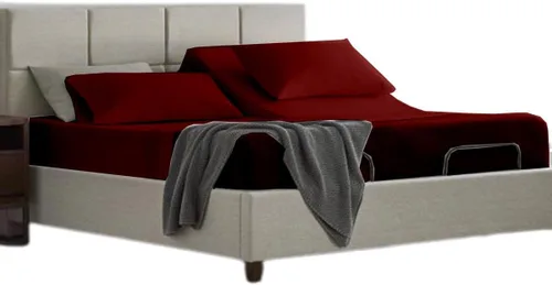 Miniatura 31 de Sábana bajera flexible de tamaño King para cama de número de sueño, 1 pieza, sábana bajera de media división tamaño King – Desglose de 34 pulgadas