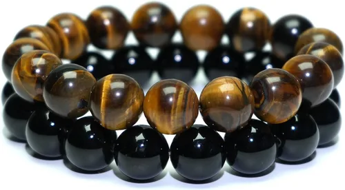Miniatura 8 de Pulsera de protección, protección empática, cristales de obsidiana negra y pulsera de piedras curativas para mujeres, suerte, ansiedad y pulsera