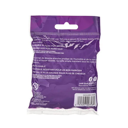 Miniatura 2 de Goody Styling Essentials - Gorro de ducha, 1 unidad, protege tu peinado mientras te mantiene cómodo, fabricado con materiales duraderos e