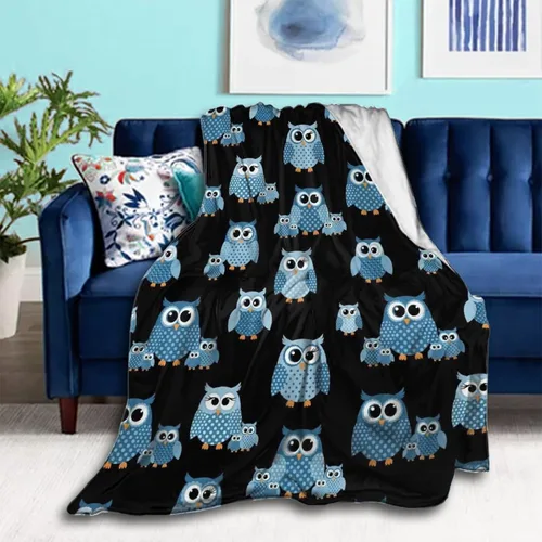Miniatura 33 de Unqiue - Mantas mullidas para adolescentes, niños y niñas, manta cómoda para cama, sofá, compatible con atrapasueños de búho, arcoíris, mantas