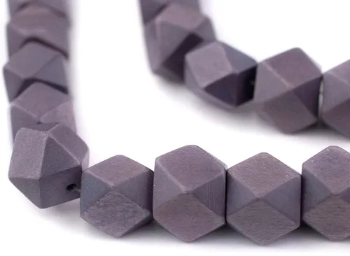 Miniatura 36 de TheBeadChest - Cuentas de madera de cubo sin esquinas azul azul: cuentas orgánicas naturales de corte de diamante de 0.787 in para la fabricación