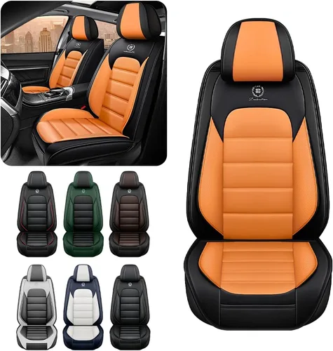 Miniatura 2 de Fundas de asiento de automóvil para Hyundai Elantra 2002-2025, impermeables, suaves, transpirables, de piel sintética, con bolsillos