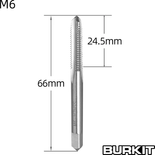 Miniatura 2 de Burkit M6 X 1 Juego de grifo y troquel, M6 x 1.0 Macho de rosca de máquina y troquel redondo mano derecha