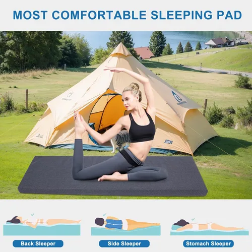 Miniatura 2 de Extra Thick Memory Foam Camping Mattress - 72" x 24" Portable Sleeping Pad for Adults, Folding Camping Bed Mat, Lightweight Cot Mattress Topper for