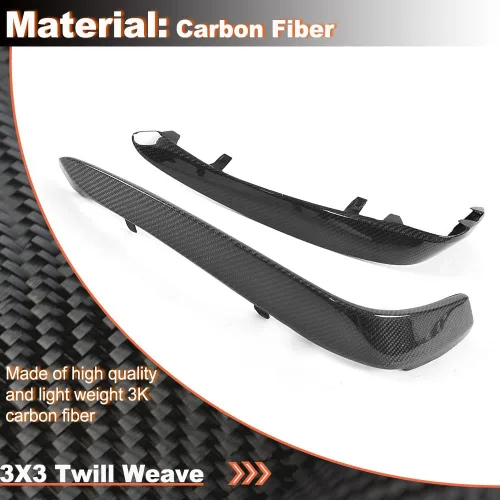 Miniatura 3 de Divisor de luz antiniebla de fibra de carbono Canard para Mercedes Benz Clase C W205 C63 2015-2021 AMG Coupe 2 puertas Sedan 4 puertas parachoques