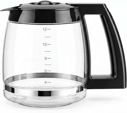 Jarra de café de vidrio de repuesto de 12 tazas para modelos de cafetera Cuisinart DCC-1200, DCC-1100BK, DCC-2650, CHW-12, CHW-12P1, DGB-550BK,