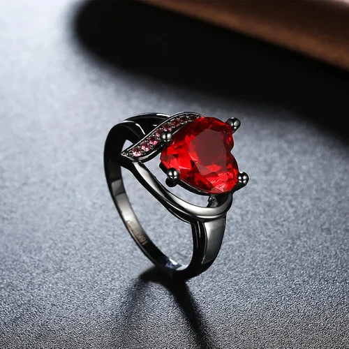 Miniatura 6 de Anillos de compromiso para mujer, anillos de compromiso AAA+ con circonita cúbica para ella, anillo de aniversario de boda, regalo romántico