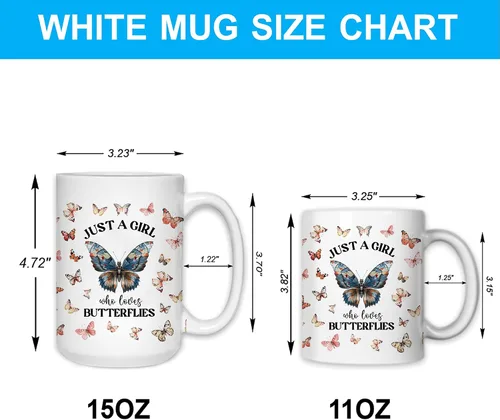 Miniatura 5 de Hyturtle Taza Personalizada de Mariposa - Regalos Inspiradores para Niñas, Mujeres y Amigas - Regalos de Cumpleaños para Amantes de las Mariposas