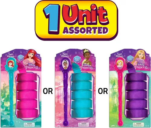 Miniatura 2 de JA-RU Disney Princess Rainbow Ribbon Varitas (1 cinta giratoria surtida) Varita rítmica bailarina, juguetes para niñas. Equipo de gimnasia