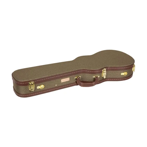 Miniatura 2 de Crossrock Estuche rígido de madera de lujo para ukeleles soprano, estilo mochila, verde vintage (CRW700SUGN)