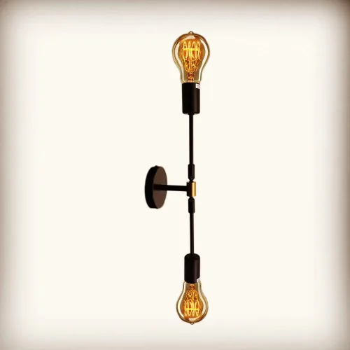 Miniatura 4 de Edison - Lámpara de techo, lámpara de pared vintage, máximo 2 x 60 W E26 E27 Industrial Retro Loft luz con brazos de iluminación ajustables, mesita
