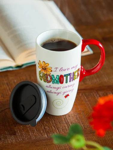 Miniatura 4 de Cypress Home Taza de viaje de café de cerámica con caja de regalo, 17 onzas