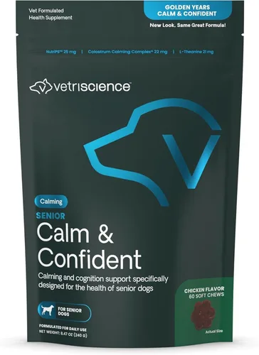 Miniatura 5 de VetriScience Senior Healthy Hip & Joint Soft Chews, GlycoFlex Glucosamina, mejillón de labios verdes y suplemento para articulaciones de carnitina