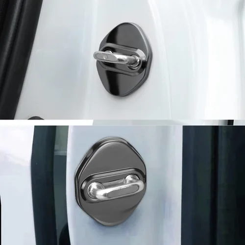 Miniatura 5 de TOMALL 4 piezas Fundas Protectoras para Pestillos de Puerta de Coche Compatibles con Toyota 86 Camry Tacoma RAV4 Corolla Highlander Tundra Prius CHR