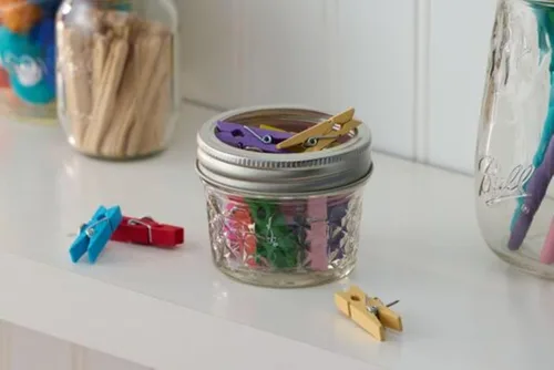 Miniatura 6 de Ball Frascos de Gelatina de Cristal Acolchado de Boca Ancha con Tapas y Bandas, Usados para Enlatado, Encurtido, Jugo, Mermelada, Gelatina