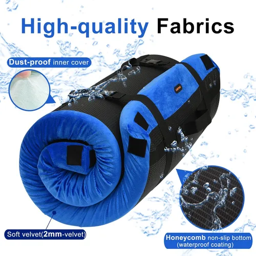 Miniatura 4 de Colchoneta de espuma viscoelástica para camping, colchón de piso grueso y cómodo para adultos con fondo impermeable y antideslizante, colchón