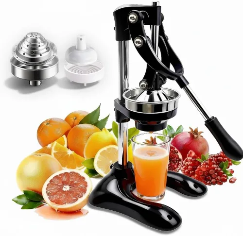 Exprimidor manual profesional de hierro fundido para cítricos, prensa manual resistente para naranja, limón, lima, granada, prensador de jugo de