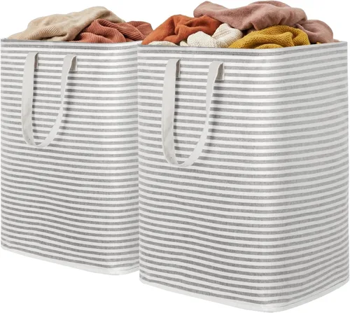 Miniatura 44 de Lifewit Cesta de Ropa Sucia Grande Plegable, Cesta de Ropa Independiente Impermeable con Almacenamiento y Asas de Fácil Transporte para Ropa en Azul