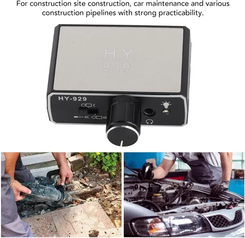 Miniatura 4 de Detector de fugas de agua subterránea con sondas duales, herramienta de detección de fugas de tuberías, probador amplificador de sonido recargable