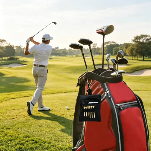 Miniatura 5 de Bolsa de tee de golf CORECISE, bolsa de bolas de golf con cierre, bolsa de accesorios para hombres