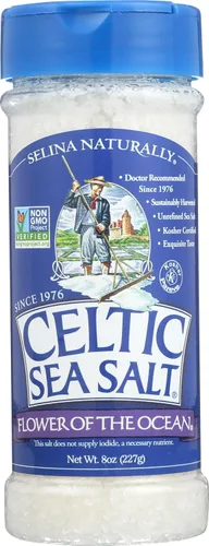 Flower of the Ocean (Fleur de Sel) Celtic Sea Salt Shaker, 8 onzas