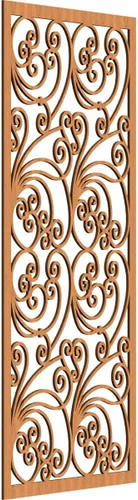 Miniatura 113 de 9 3/8"W x 24 3/8"H x 1/4"T Marilla Decorativos Paneles de Pared de Madera Calado, Abedul