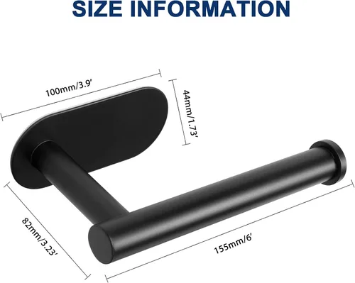Miniatura 4 de NearMoon Portarrollos de papel higiénico autoadhesivo, acero inoxidable SUS304 resistente a la oxidación de alta calidad, soporte adhesivo
