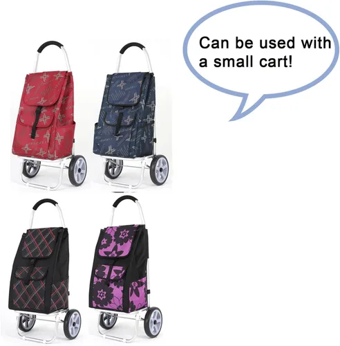 Miniatura 3 de THEGA Bolsa de repuesto para carrito de compras, bolsa de almacenamiento impermeable de tela Oxford de 60L, bolsas de comestibles de gran capacidad
