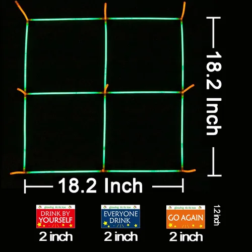 Miniatura 4 de Juego para exteriores 3 en 1 de 18.2 pulgadas para adultos y familia, juegos de campamento, 5 anillos azules y 5 anillos rojos