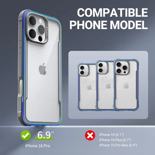 Miniatura 2 de RAPTIC Shield - Funda para iPhone 16 Pro, [para botón de captura 2024 a prueba de golpes transparente], grado militar probado en caídas de 13 pies