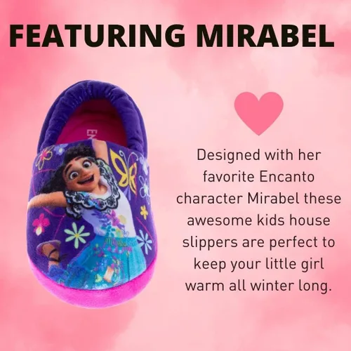 Miniatura 2 de DISNEY Pantuflas de princesa Encanto Cenicienta Ariel Jasmine Tianna para niñas, ligeras, cálidas, cómodas, suaves, Aline Girls (niños pequeños)
