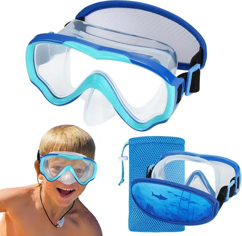 Gafas de natación para niños de 6 a 14 años, máscara de buceo sin enredos, gafas de agua, cubierta de nariz para jóvenes y jóvenes