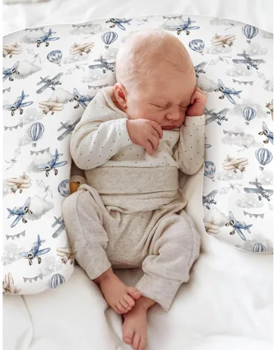 Miniatura 4 de Fundas de almohada de enfermería para niños y niñas, avión, avión, nubes, cielo, para lactancia materna, fundas elásticas suaves para bebés recién