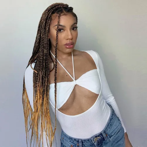 Miniatura 10 de Unionbeauty - Trenzas de ganchillo de 10 pulgadas, trenzas de ganchillo medianas sin nudos, 6 paquetes, trenzas de caja Goddess para mujeres negras