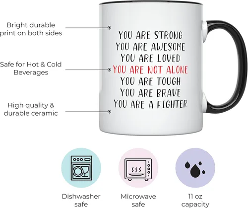 Miniatura 2 de YouNique Designs Taza de aliento – Tazas de café portátiles de 11 onzas «Get Well Soon», regalos para mujeres, hombres, después de una cirugía
