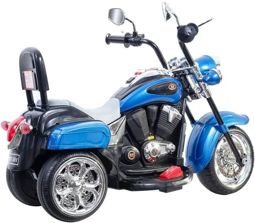 Miniatura 6 de Freddo Motocicleta de juguete, triciclo de motocicleta de 6 V con luces LED, bocinas hacia adelante/marcha atrás, 2 opciones de velocidad, juguetes