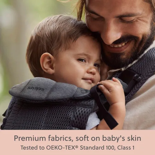 Miniatura 7 de BabyBjörn Portabebés Harmony, Antracita, Malla 3D Portabebés ergonómico 3-en-1; Posiciones soportadas para recién nacido, boca dentro, boca fuera